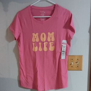 Time and Tru Pink Maternity Tee